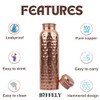 BIFFELY 100% Pure Copper Water Bottle for Drinking – Extra