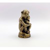 Lamp Finial-Thinking Monkey-Antique Brass Finish, Highly Detailed Metal Casting