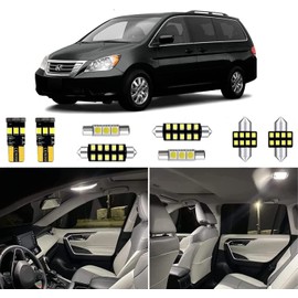 HUOKEDS 18pcs Odyssey Interior Led Lights Kit for 2011 2012 2013 2014 2015 2016 2017 Honda Odyssey 6000k Super Bright White Interior Led Bulbs Replacement Package + Installation Tool