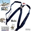 Holdup Suspender's Blue Trucker Style Hip-clip Suspenders in 1 1/2"