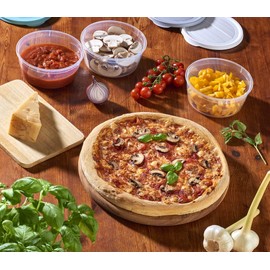 RoyalFay Piccolo Pizza Ball Box with Lid, Pizza Dough Balls, Ingredient Container, Fermentation Box (Colourful), Made in the EU