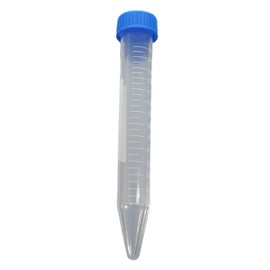 3785 PPLS [Far Sink Tube Series] Conical Tube, 0.5 fl oz (15 ml), Conical Bottom, Screw Cap, Blue, Pack of 50