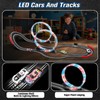 2-in-1 Slot Car Race Track Set with 4 High-Speed Cars,