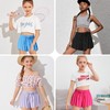2 Packs Girls Flowy Shorts Butterfly Shorts for Kids with