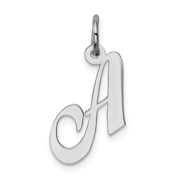 Auriga Fine Jewelry 925 Sterling Silver Rhodium-plated Fancy Script Letter