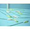 Bright Delights Miniature Green & White Leaves on Wire (10)