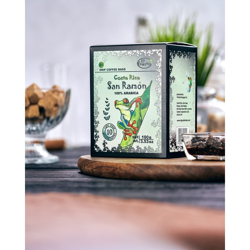 El Gusto San Ramon Costa Rican Drip Coffee Bags, Single