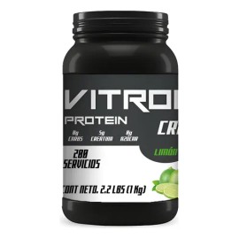 Creatina Monohidratada 1kg Vitron Protein 200servicios Polvo                                                                                          