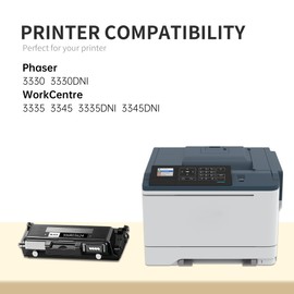 Phaser 3330 Workcentre 3335 3345 Black Extra High Capacity Toner-Cartridge Replacement for Xerox 106R03624 Toner for Xerox Phaser 3330DNI 3330 WorkCentre 3345 3335 3345DNI 3335DNI, (15,000 Pages)