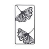 2pcs Leaf Statue Black Style Embossed Design Metal Material Decorative
