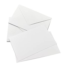 ARKRAFT Cards & Envelopes 11 x 7 Card Sleeves Set of 100, 50 Envelopes + 50 Cards (100, White)