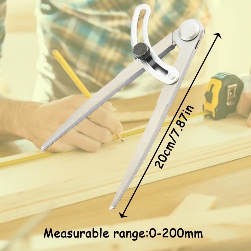 Molyorch Drawing Compass 200mm Carpenter Compass Wing Divider for Woodworking