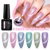 MEET ACROSS Gel Nail Polish Set, 6 Colors Cat Eye