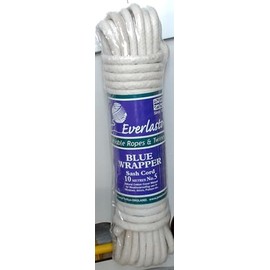 Everlasto 'Blue Wrapper' UK Made Quality Waxed Cotton Sash Cord No.5 (8.5mm) x 10m
