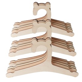 Vastsea Pack of 15 Wooden Clothes Hangers, Wooden Hangers for Hanging Small Clothes with Cute Bear Ears