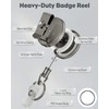 Pawfly 5 Pack Heavy Duty Metal Retractable Badge Reel for
