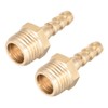 sourcing map Brass Metric Barb Connector Hose Nozzle 6mm x