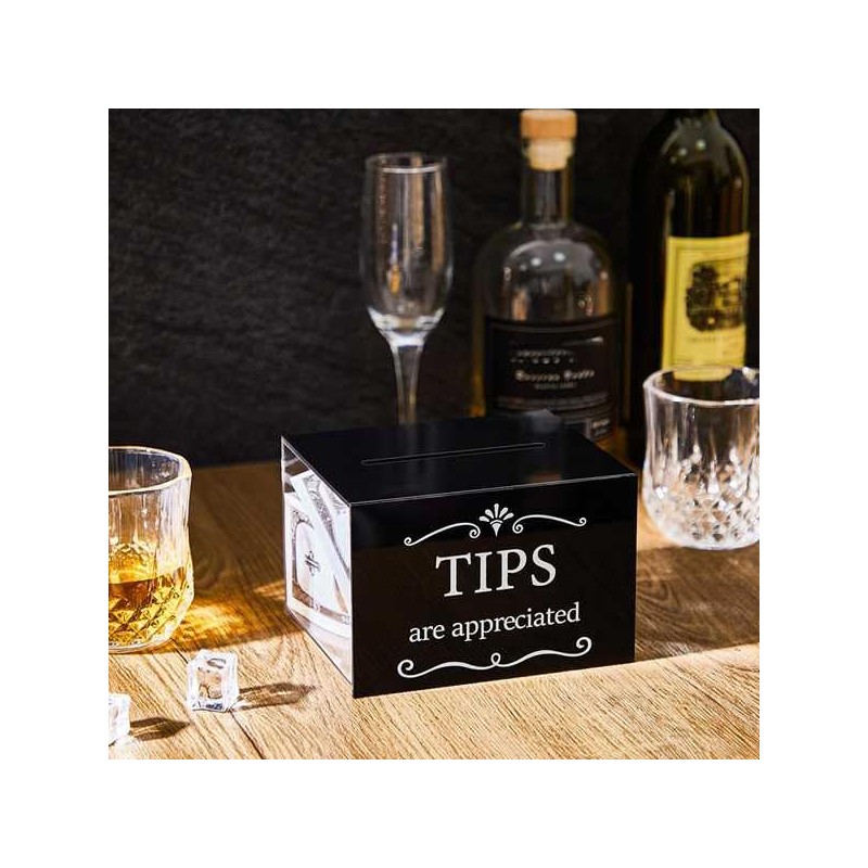 Tip Jars for Money 6 X 4 X 5 Inch