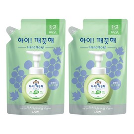 iClean Antibacterial Foam Hand Soap Refillable Green Grape, 450ml, 2 Pieces / 아이깨끗해 항균 폼 핸드솝 리필형 청포도, 450ml, 2개