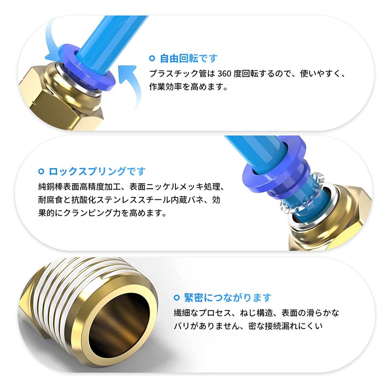 TAILONZ PNEUMATIC Male Straight 6mm Tube OD x 1/8 Push