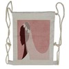Ambesonne Pink White Drawstring Backpack, Bride Wedding Dress, Sackpack Bag