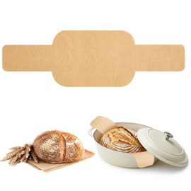 Marspark 100 Pcs Bread Sling, Parchment Bread Sling with Long Handle Non Stick Baking Cake Pan Liner for Round Oval Silicone Oil Paper Dutch Oven Sourdough Baking(Oval and Round)