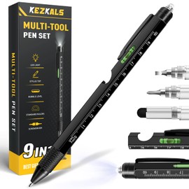 KEZKALS Mens Stocking Stuffers, 9 in 1 Multitool Pen Gifts for Men, Stocking Stuffers for Men, White Elephant Gifts for Adults, Birthday Christmas Gifts for Men's, Mens Gifts for Dad Him Boyfriend