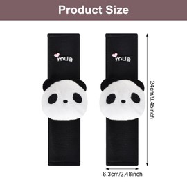 2 Pcs Gurtpolster Kin Auto Sicherheitsgurt,Panda Gurtschutz Kin r Auto,Schutzkissen Polsterung für Sitzgurt im Auto,Auto Sicherheitsgurt Schulterpolster,Macht das Reisen mit Kin rn Angenehmer(25*6cm)