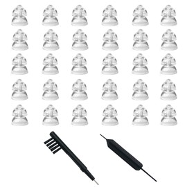 MiniFit Power Domes for Oticon Hearing Aids - 6mm Replacement Domes for Oticon Mini RITE Hearing Aids with Cleaning Brush Tools Kit and Carry Case (6mm)
