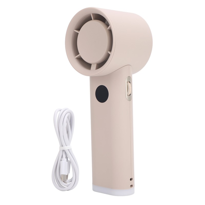 Handheld Fan LED Display Power Adjustable Portable Fan Night Light