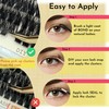 MIKIWI Lash Clusters 280pcs D Curly Individual Lashes, Wispy 3D