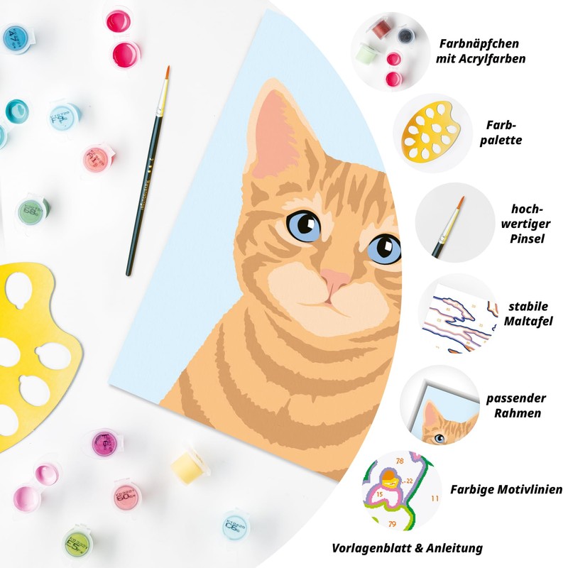 Ravensburger Painting by Numbers 23756 Cute Cat Children from 7