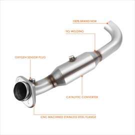 PM PERFORMOTOR 5.0L -5.4L Front Catalytic Converter Compatible with Ford F-150 Expedition Lincoln Navigator 2007-2014, Driver Side Left, Direct Fit Replacement (EPA Compliant)