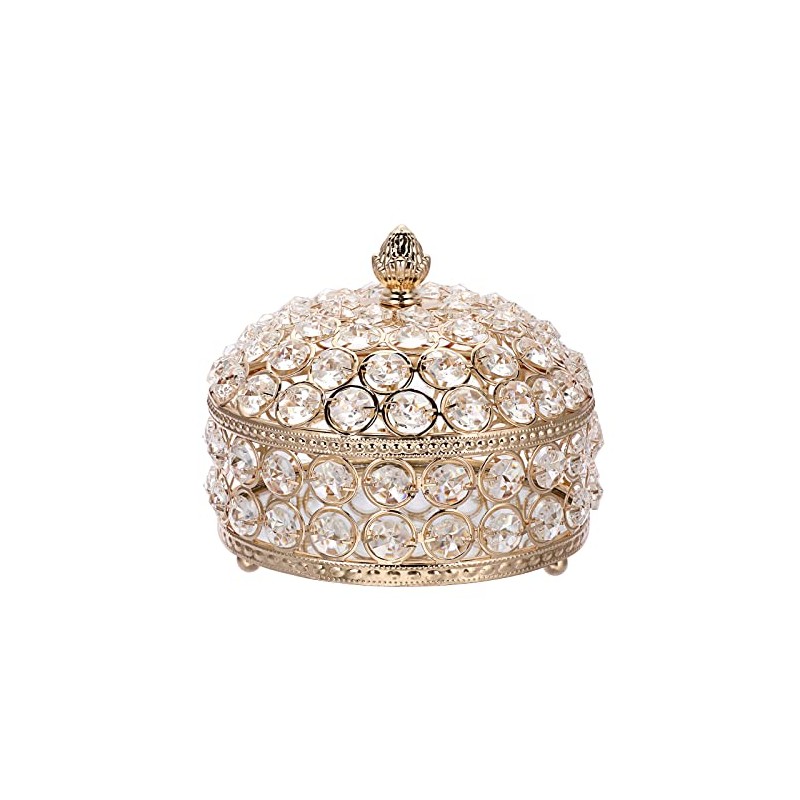 Hipiwe Cofre de joyería con tapa para aretes, anillos, joyas,