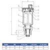 VARIOSAN Automatic quick bleeder 12111, 1/2 inch, bare brass, narrow