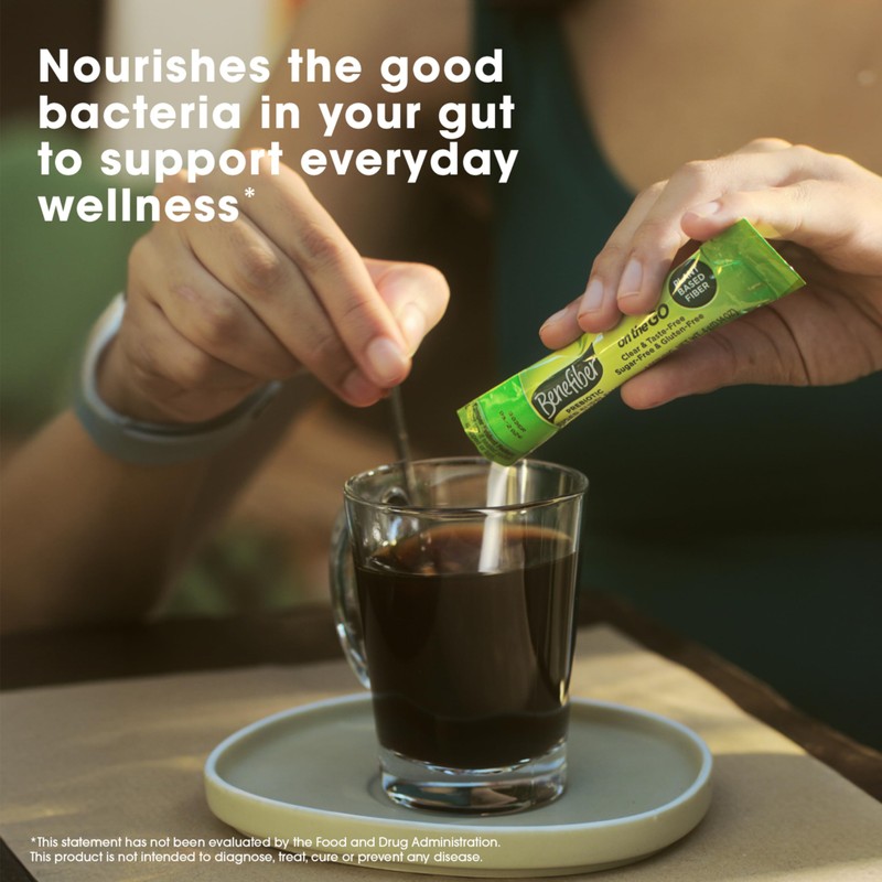Benefiber On The Go Prebiotic Fiber Supplement Powder for Digestive