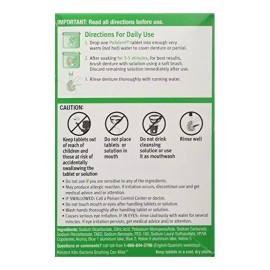 Polident 3 Minuto Antibacteriano Denture Limpiador Tablets,