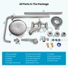 gotonovo Brushed Nickel Exposed Pipe Shower System Wall Mount 8’’