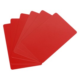 sourcing map 10pcs Blank PVC Cards Color, CR80 30 Mil Plastic Cards Blank ID Card Waterproof for ID Badge, Credit Cards, Identification Badges, Printer, Red