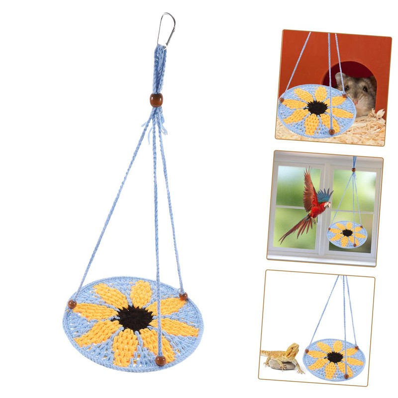 Kisangel Bearded Dragon Hammock Swing Toy Reptile Hammock Bed for