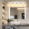 GAOMON 3 Light Bathroom Light Fixtures, Chrome Vanity Light Fixtures