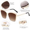 SOJOS Cateye Sunglasses for Women Fashion Mirrored Lens Metal Frame