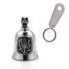 Leaf Motorcycle Ride Bell, Stainless Steel Bell Biker Accessory,Guard Riding