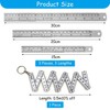 Set of 3 steel rulers and 1 plastic folding ruler,