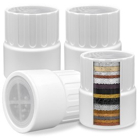 AWO 4 PACK Replacement Shower Head Filter Cartridge Compatible with JOLIE Filtered Showerhead,Multi Stage Replacement Filters for Hard Water Remove Chlorine,Fluoride and Harmful Substance