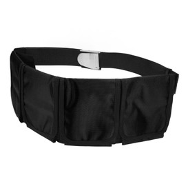 Diving Bag Lead Belt, Oxford Fabric Lead Belt with 4 Pockets, Diving Belt for Snorkelling, Freediving (Black) Diving