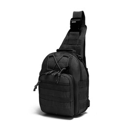 Mochila Táctica 28 * 18 * 13cm Mochila Cruzada Táctica Hombre Mochila Pechera Bandolera Riñonera Hombre Negro Bolso de Pecho Mochila Deportivo de Hombro para Campismo Ciclismo, Senderismo