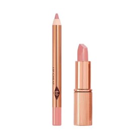 "Mini Pillow Talk Lipstick & Liner Set Color: Pillow Talk Fair - cool pink nude "
