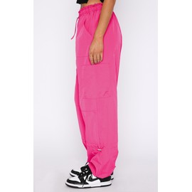 DISCIPBUSH Cargo Pants Women Baggy - Parachute Pants for Women, Rave Pants Y2K Pants, Festival Outfits for Women Berry M