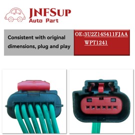 Automotive Wiring Harness 3U2Z14S411FJAA/WPT1241 Connector for Throttle Position Sensor/MAF and More,Compatible with Ford C-Max(18-13)/F-150(20-18,16-04)/Lincoln MKS(16-09)